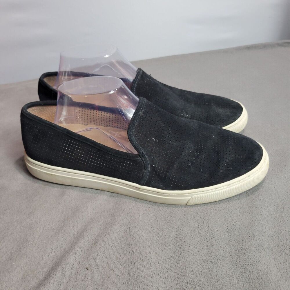 Vince Camuto Black Suede Mens Slip-On Sneakers Size 11